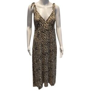 Deborah James x Kivari‎ Leopard Print Midi Slip Dress S